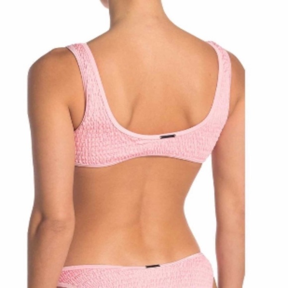 Kendall + Kylie Pink Henley Bikini Top And Bottom Set - Picture 3 of 16
